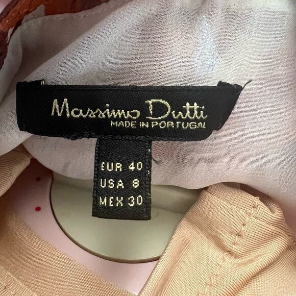 Massimo Dutti (Zara) SZ 8 100% Silk Floral Peasant Blouse Cottagecore Fairy - Picture 5 of 10